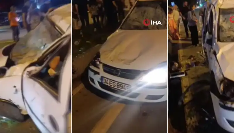 İstanbul Sahil Yolunda Şanslı Kazayı Ucuza Atlatan Araçlar!