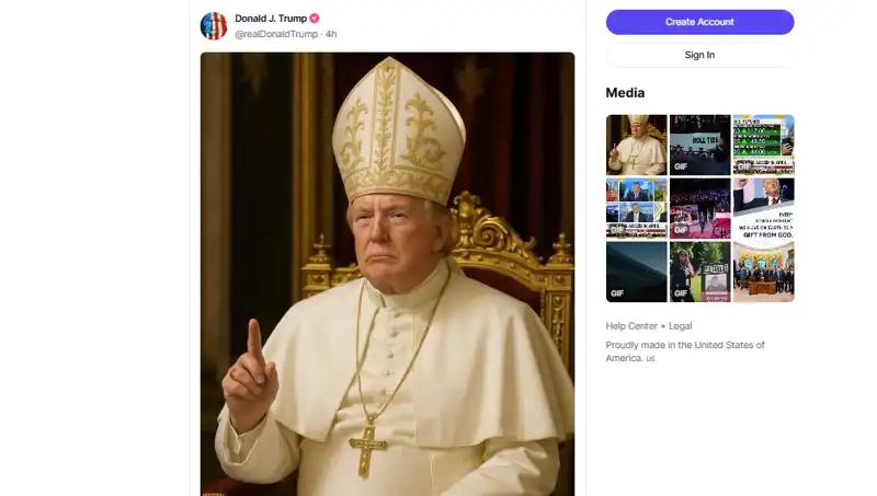 Trump, Papalığa El Attı: Kendi Fotoğrafını Paylaşıp Tepki Çekti