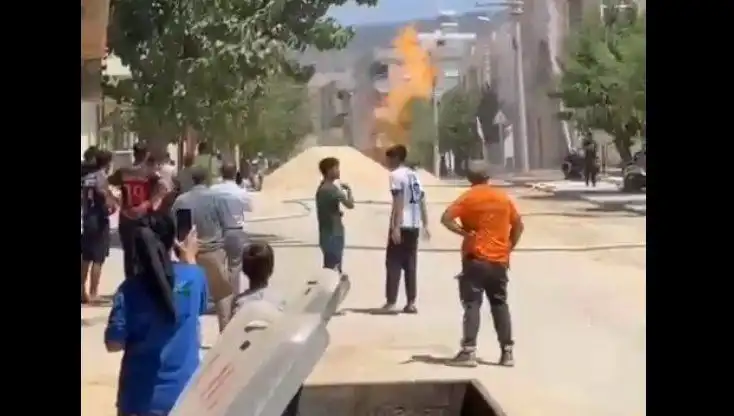 Kilis'te Doğalgaz Borusu Patladı, Kentte Paniğe Yol Açtı