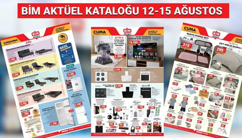 BİM 12-15 Ağustos Aktüel Kataloğu: Yeni Ürünlerle Alışveriş Keyfini Yaşayın