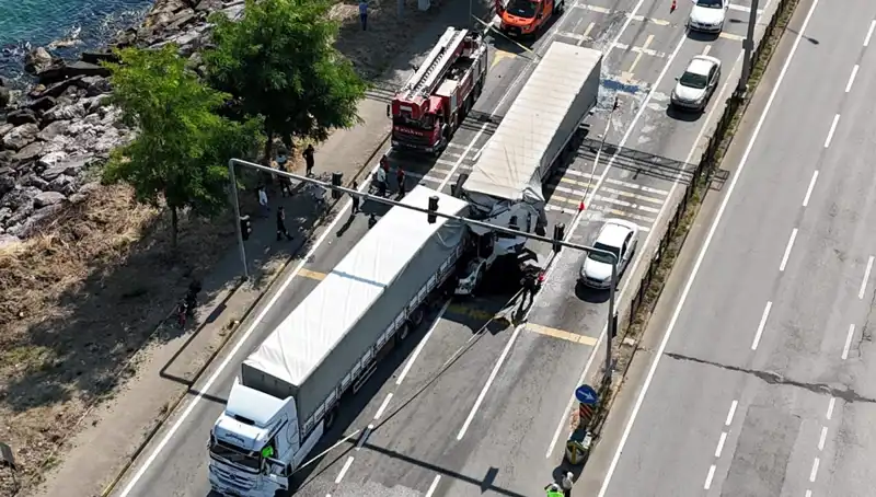 Karadeniz Sahil Yolu'nda Dehşet Anları: Zincirleme Kaza TIR Şoförünü Hayatından Etti